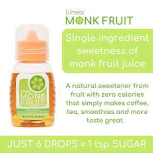 LLINEA MONK FRUIT - 2-Pack (400 total servings) - Sweetens Coffee, Tea, Smoothies, & More - ZERO Calories - ZERO Carbs - Gluten-Free - Non-GMO - No Erythritol