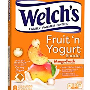 Welch’s fruit ‘n yogurt mango-peach fruit snacks 1 box of 8 (0.7oz) pouches