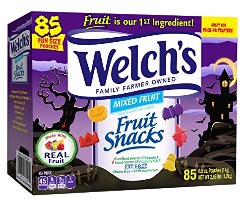 Welch's Halloween Fun Size Fruit Snacks, 0.5 Ounce, 85 Count