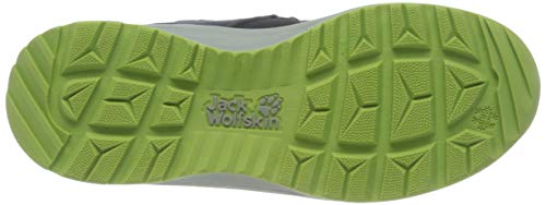 Jack Wolfskin Polar Bear Texapore Mid Hiking Boot, Blue/Lime, 12 US Unisex Big Kid