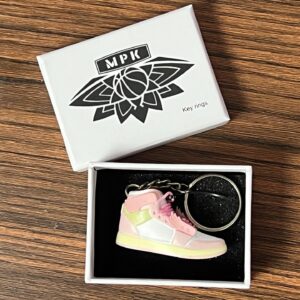 MPK Mini Basketball Sneaker Keychain 3D Stereo Model Shoes Shoe Model Pendant decorate Send a Gift interesting gadgets (4-color(4pack))