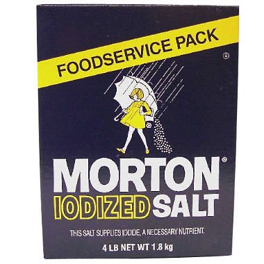 Morton Iodized Salt 4lb. box. A1