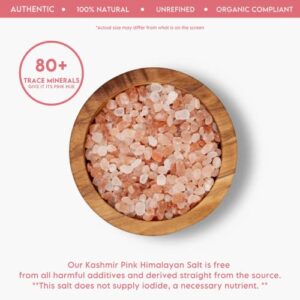 LA SALT CO Kashmir 5 Lbs Pink Himalayan Salt Bulk Jar, Coarse | 100% Pure, Food Grade with 84 Trace Minerals | Kosher Certified, Vegan, Non-GMO, & Cruelty-Free