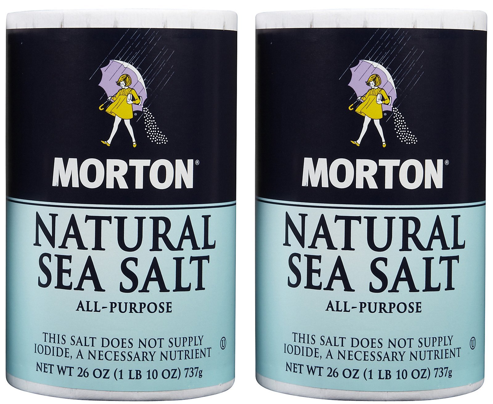 Morton Salt Natural Sea Salt - 1.62 Pound (Pack of 2)