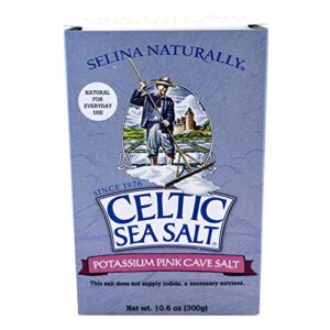 celtic sea salt pink potassium cave salt 10.6 oz (300 g) – extra fine grain, natural, light in sodium – for shaker jar, salty, 10.6 oz (pack of 1)