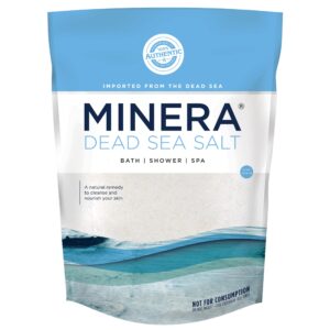 minera dead sea salt, 100% pure & natural, (3 x 5 lbs.) fine grain (0-1.7 -4mm) bulk bag, easily dissolving dead sea salts for soaking & bathing, skin nourishing fine sea salt, unscented