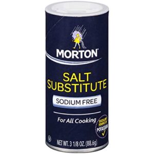 morton salt substitute, sodium free, 3.12 ounce