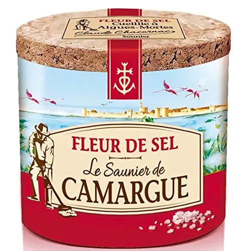 Le Saunier De Camargue Fleur De Sel Sea Salt, 4.4 Ounce Canisters (4 PACK)