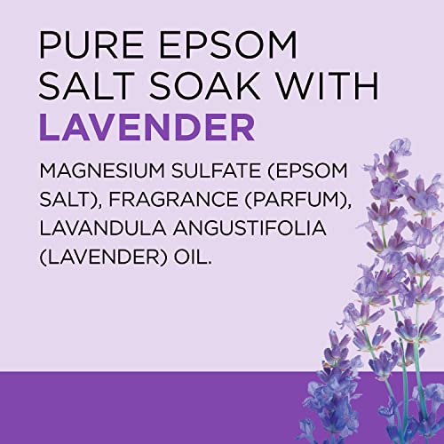 Dr Teal's Pure Epsom Salt, Soothe & Sleep with Lavender, 3 lb (Pack of 4) (Packaging May Vary)