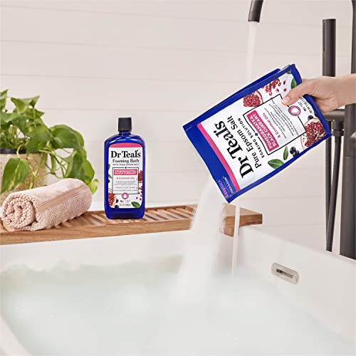 Dr Teal's Pure Epsom Salt, Pomegranate & Black Currant, 3 lbs (Packaging May Vary)