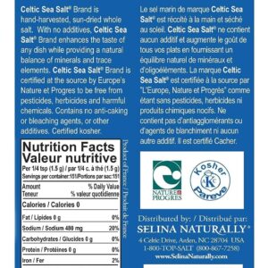 Natural Sea Salt Light Grey Celtic 1/2 Pound Bag Vital Mineral Blend - 227g / 1/2 lb Resealable Bag Unrefined Mineral Salt Kosher Certified