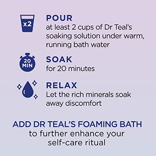 Dr Teal's Pure Epsom Salt Soak, Sleep Blend with Melatonin, Lavender & Chamomile Essential Oils, 3 lbs