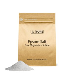 pure original ingredients epsom salt (1 lb) pure magnesium sulfate, food grade, soaking solution