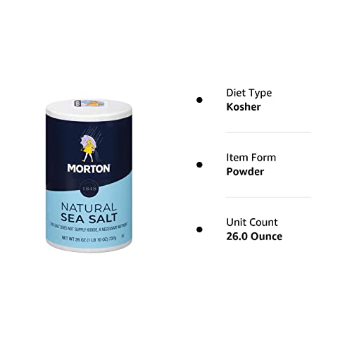 Morton Sea Salt, Natural All-Purpose, 26 Ounce