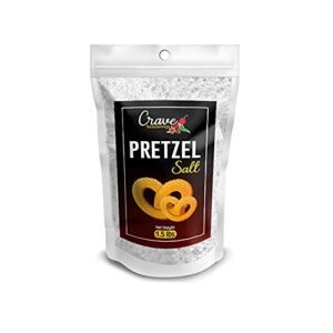 crave coarse pretzel salt 1.5 pound large bag for soft pretzels - premium all natural coarse food grade topping - for bagels & breads too!