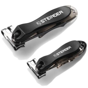 Nail Clippers, Steinder® Easy 360 Rotation Nail Clippers SET Made in Korea/cortauñas cortaúñas de manos y pies/Gift for Men & Women Convenient Senior for Thick Toe nail.