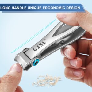 2024 New Nail Clippers, Upgrade Nail Clippers for Men with Wide Opening, Professional Ultra Sharp Nail Clippers with Catcher, Extra Large Heavy Duty Fingernail Clipper Cutter for Thick Nails