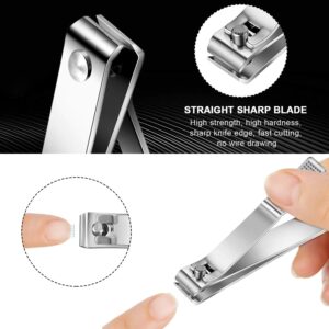 6 Pieces Large Toenails Clippers Straight Edge Toenails Clippers Stainless Steel Nails Cutters for Men Women Thick Nails