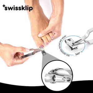 Swissklip Nail Clippers for Men I Well Suited as Finger Nail Clippers Adult I Also Can be Used as Fingernail Clippers for Women I Swissklip Nail Clipprs rate among The Best Nail Clippers (1 Pack)