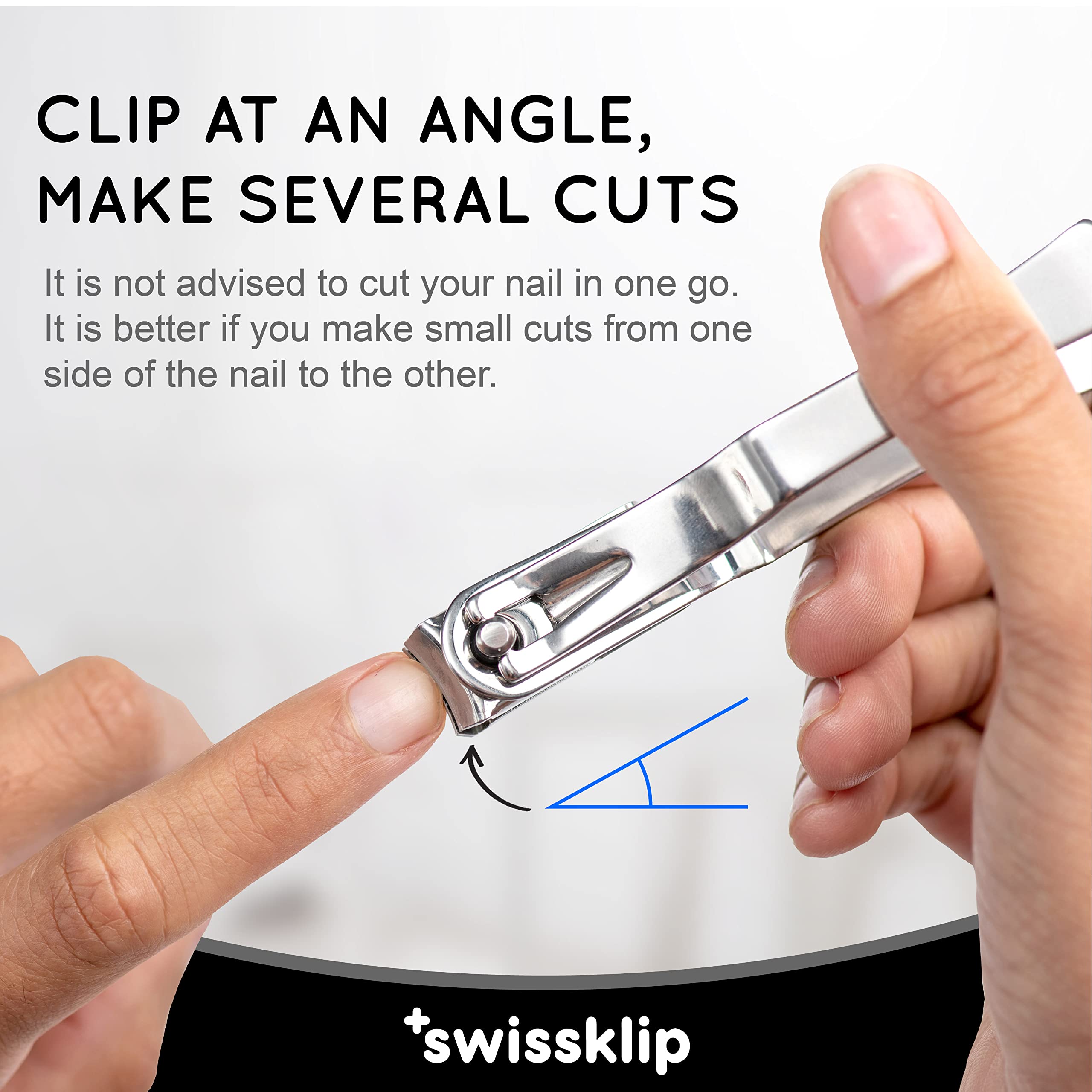 Swissklip Nail Clippers for Men I Well Suited as Finger Nail Clippers Adult I Also Can be Used as Fingernail Clippers for Women I Swissklip Nail Clipprs rate among The Best Nail Clippers (1 Pack)