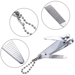 Bememo 12 Pieces Stainless Nail Clippers Set Fingernail Clippers and Toenail Clippers Nail Cutter Tool Set for Kids, Men, Women (12 Pieces, Fingernail and Toenail Clipper Set)