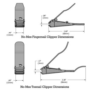 No-Mes Fingernail and Toenail Clipper Gift Set, Catches Clippings, Made in USA