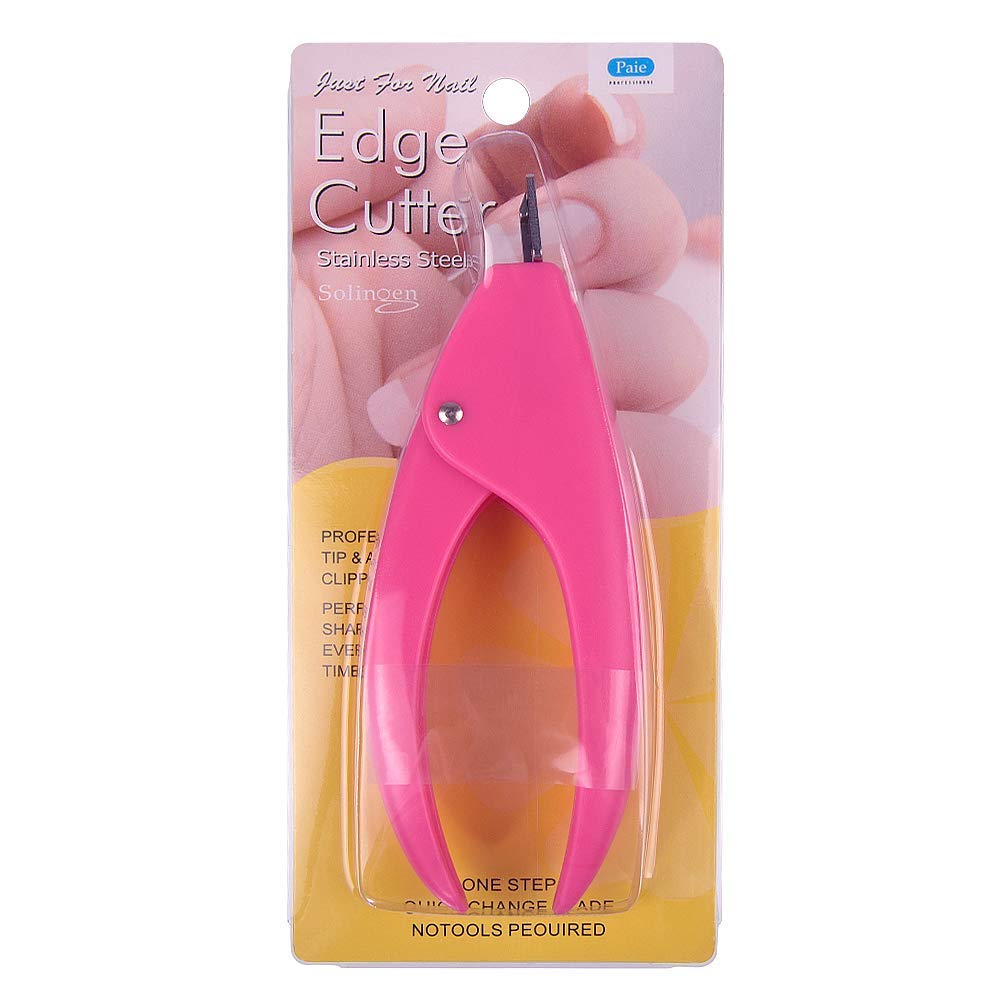 MORGLES Nail Clippers for Acrylic Nails, Professional Acrylic Nail Clippers Fake Nail Cutters for Nail Tips for Nail Art Manicure, Pink