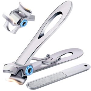 nail clippers for thick nails - pretty diva wide jaw opening oversized nail clippers, stainless steel heavy duty , extra large toenail clippers for seniors elderly