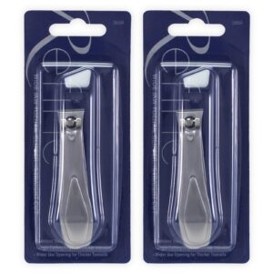 REFINE Wide Jaw Straight Cut Toenail Clipper, Stainless Steel, 2 Count