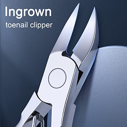 Podiatrist Nail Clippers, Professional Thick & Ingrown Toenail Clippers for Men & Seniors,Pedicure Clippers Toenail Cutters, Super Sharp Curved Blade Grooming Tool