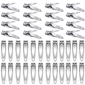 natzerat 50 pack fingernail clipper toenail clippers，stainless steel nail clippers bulk，portable nail cutter manicure kit toe nail clippers for women man adult homeless care