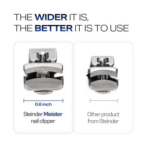 Toenail Clippers Meister Premium Steinder® Full Metal Premium Nail Clippers Catcher Structure Nail Clippers Gift for Mom & Dad Gift Finger Clipper for Grooming Stuff Men - Made in Korea