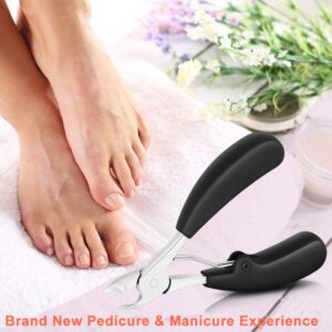 BEZOX Thick Toenail Clippers for Seniors - Large Toe Nail Clippers for Thick Nails, Precision Comfort Grip Long Handle Fingernail Clippers, Effortless Trimming Nail Cutter - Premium Stainless Steel