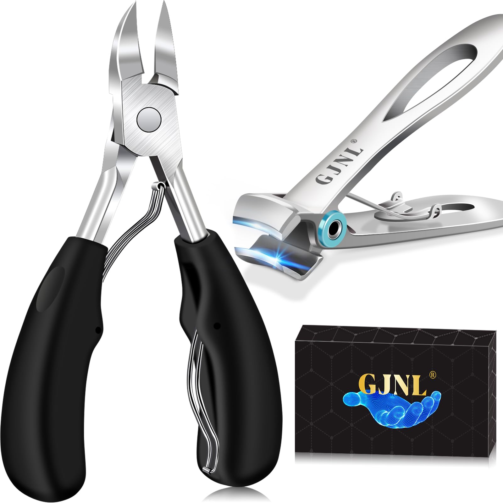 Upgrade Toenail Clippers for Seniors Thick Toenails, Nail Clippers for Men Thick Nails with Wide Opening, Professional Extra Large Heavy Duty Cutter Toe Nail Clippers for Seniors