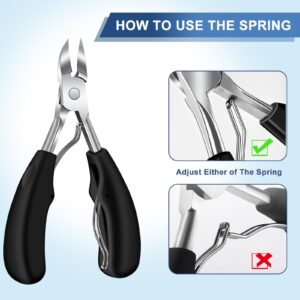 Upgrade Toenail Clippers for Seniors Thick Toenails, Nail Clippers for Men Thick Nails with Wide Opening, Professional Extra Large Heavy Duty Cutter Toe Nail Clippers for Seniors