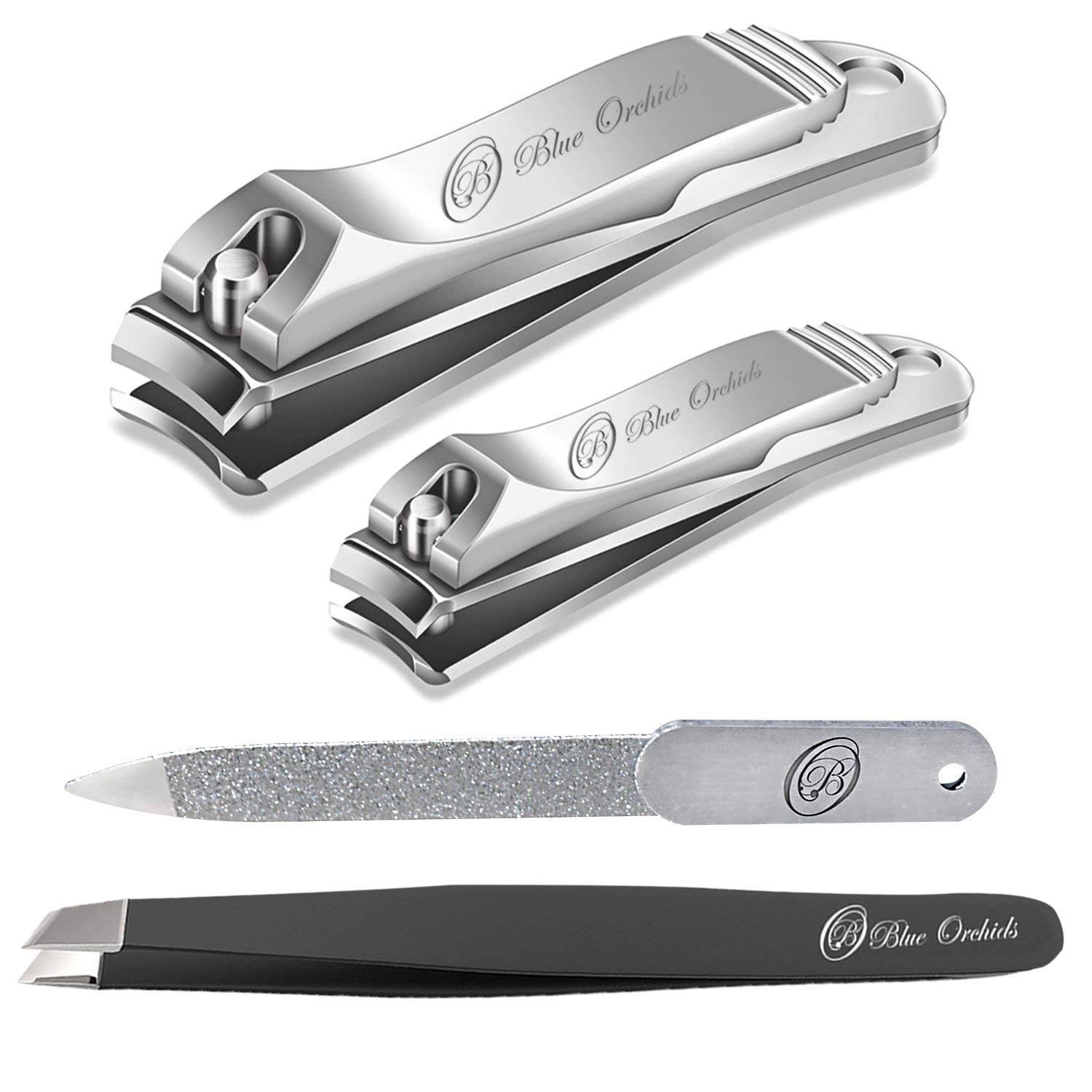 Nail Clippers - fingernail and toenail Clipper for Men and Women – Mens Nail Cutter Trimmer for Toe Nail and Finger Nail with Nail File and & Slant Tweezers