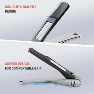 BEZOX Fingernail Clipper - Stylish Nail Cutters for Men and Women, corta uñas Ingrown Nail Clipper - Travel Nail Trimmer with Tin Case