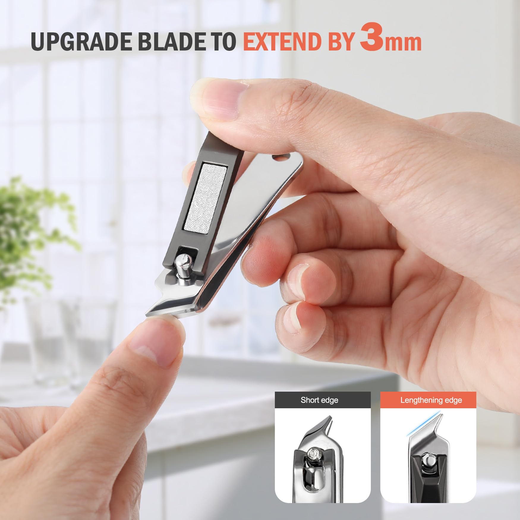 BEZOX Fingernail Clipper - Stylish Nail Cutters for Men and Women, corta uñas Ingrown Nail Clipper - Travel Nail Trimmer with Tin Case