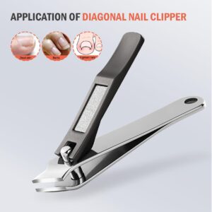 BEZOX Fingernail Clipper - Stylish Nail Cutters for Men and Women, corta uñas Ingrown Nail Clipper - Travel Nail Trimmer with Tin Case