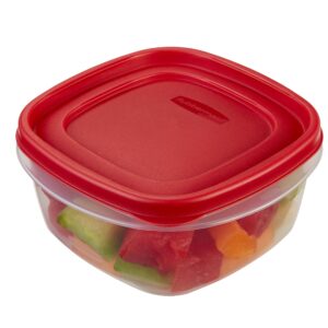 Rubbermaid Easy Find Lids Food Storage and Organization Containers, Set of 2 (4 Pieces Total), Racer Red