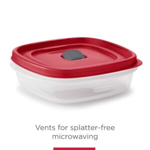 Rubbermaid TakeAlongs and Easy Find Vented Food Storage Containers, 68 Pieces, Red