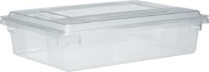 rubbermaid commercial products-food storage box/tote for restaurant/kitchen/cafeteria, 8.5 gallon, clear (fg330800clr)