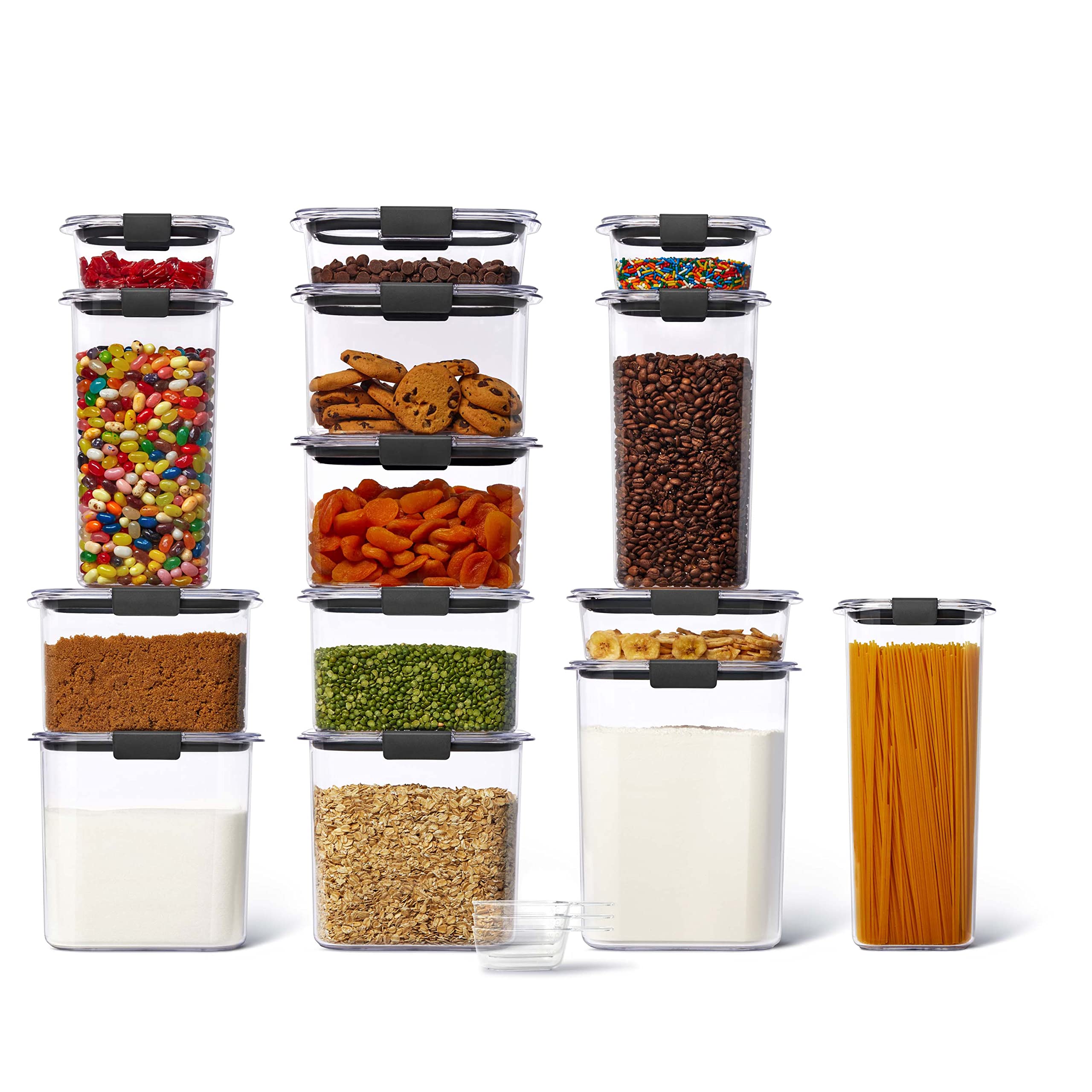 Rubbermaid Brilliance BPA Free Food Storage Containers with Lids, Airtight, for Kitchen and Pantry Organization