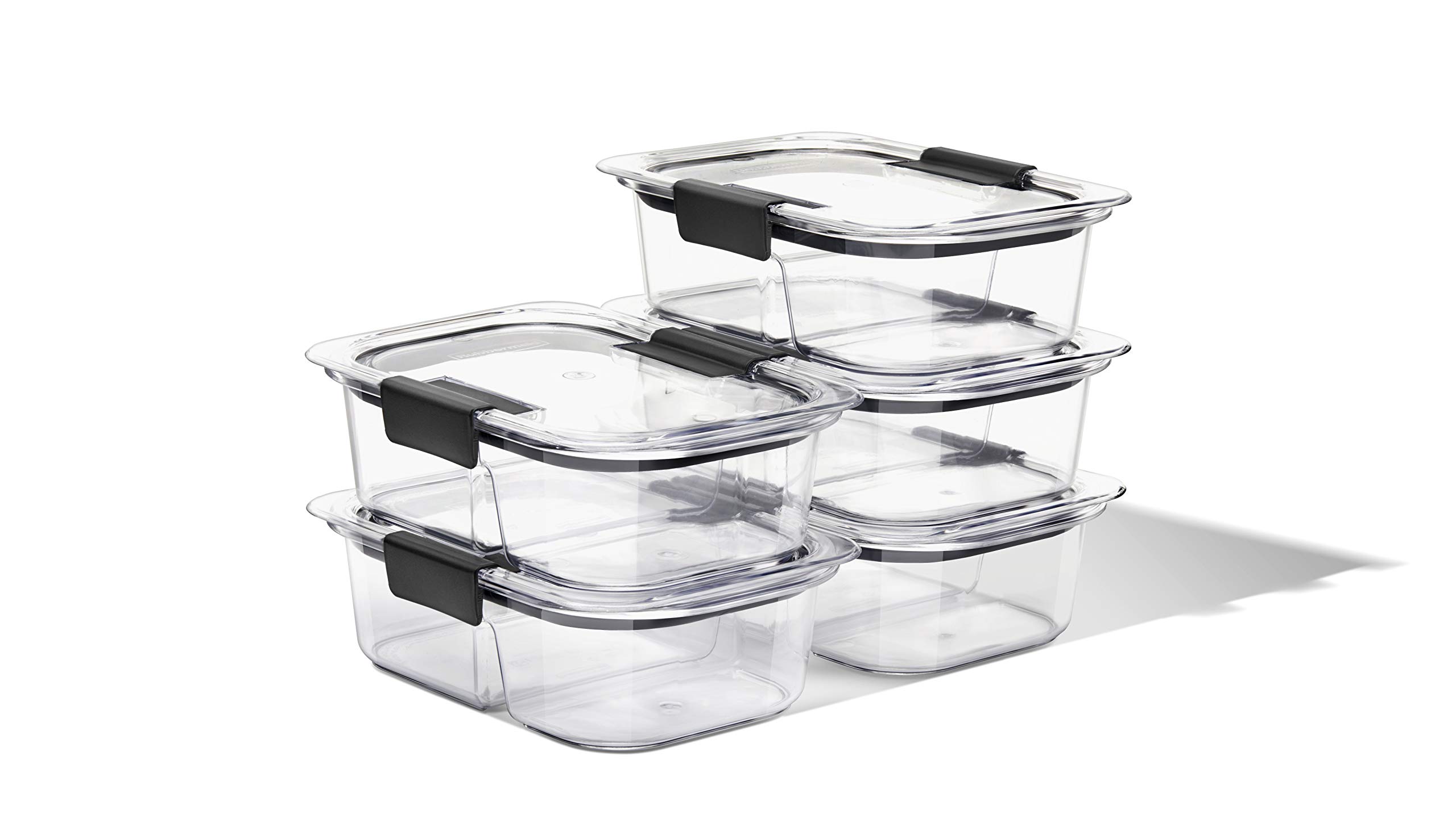 Rubbermaid Brilliance BPA Free Food Storage Containers with Lids, Airtight, Set of 20 w/Scoops Brilliance BPA Free Food Storage Containers with Lids, Airtight, Set of 5 (2.85 Cup)