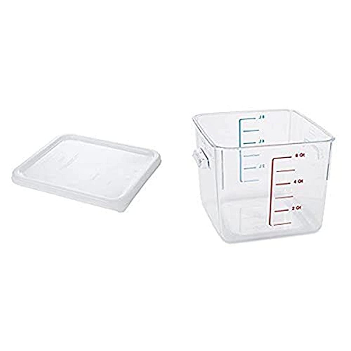 Rubbermaid Commercial Products Space Saving Food Storage Container with Lid, 6 Quart