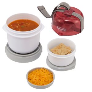 rubbermaid fasten + go soup kit, marsala, 3-piece set