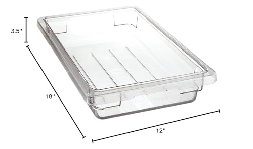 Winco Polycarbonate Food Storage Box, 12 by 18 by 3-1/2-Inch