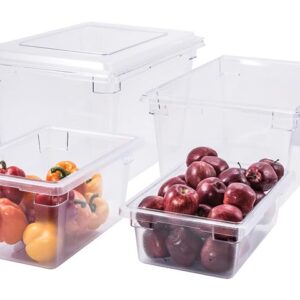 Winco Polycarbonate Food Storage Box, 12 by 18 by 3-1/2-Inch