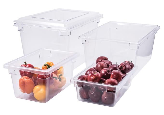 Winco Polycarbonate Food Storage Box, 12 by 18 by 3-1/2-Inch