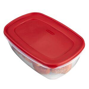 Rubbermaid 7J77 Easy Find Lid Rectangle 40-Cup 2.5 gallon Food Storage Container (Pack of 4)